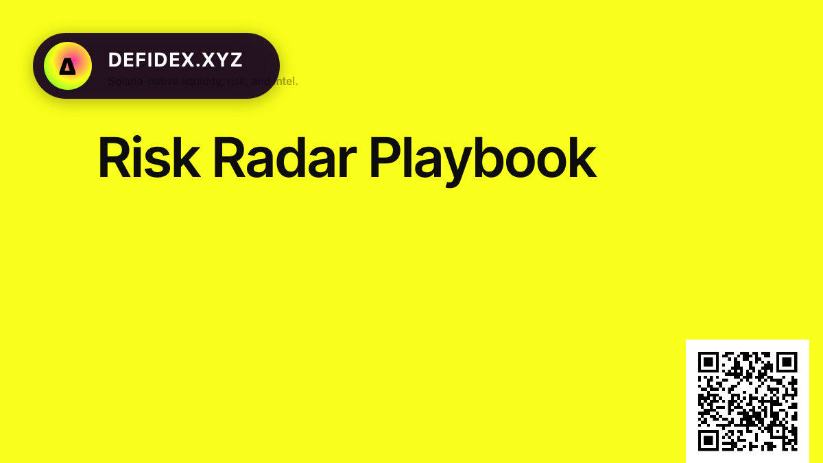 Risk Radar Playbook