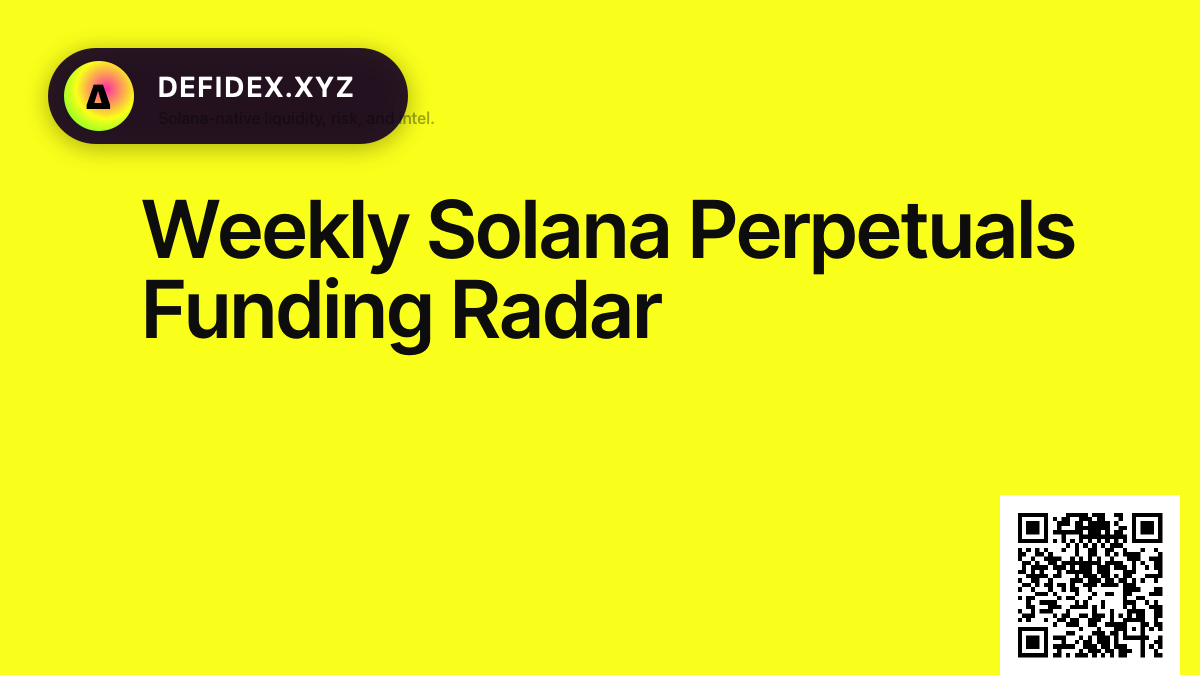 Weekly Solana Perpetuals Funding Radar